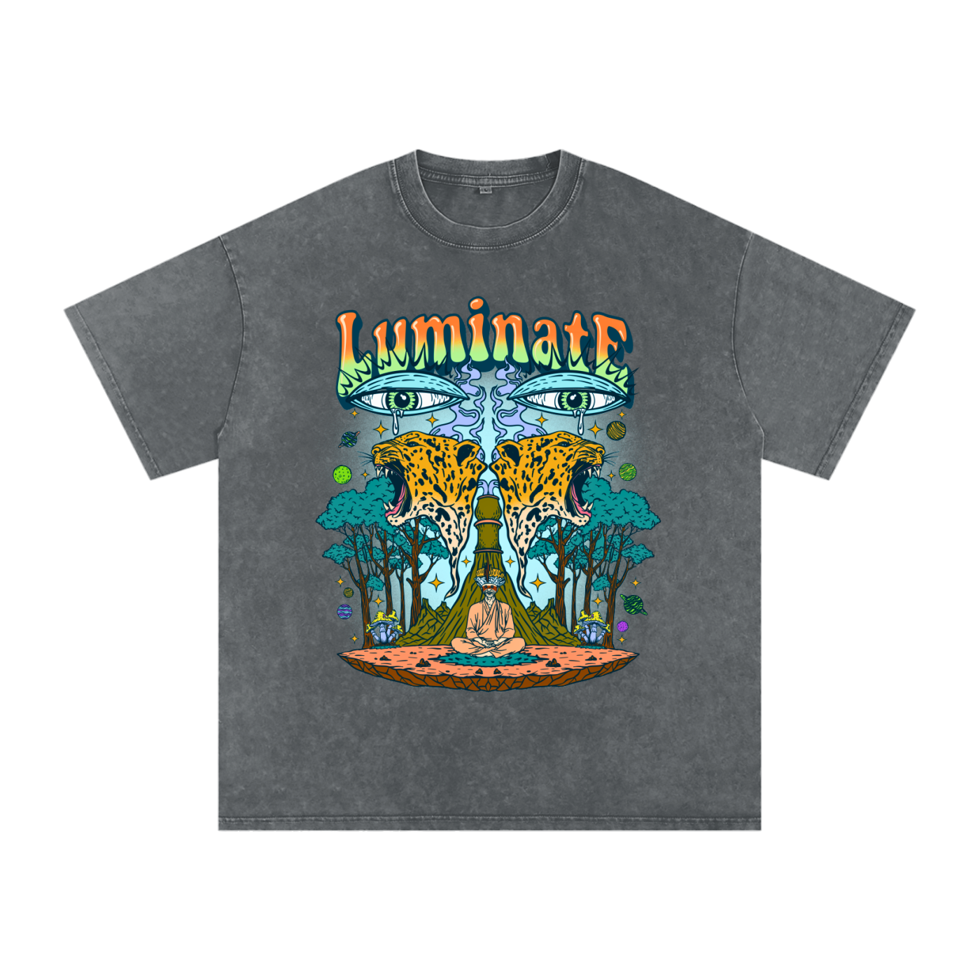 Snow Washed Oversized Cotton T-Shirt