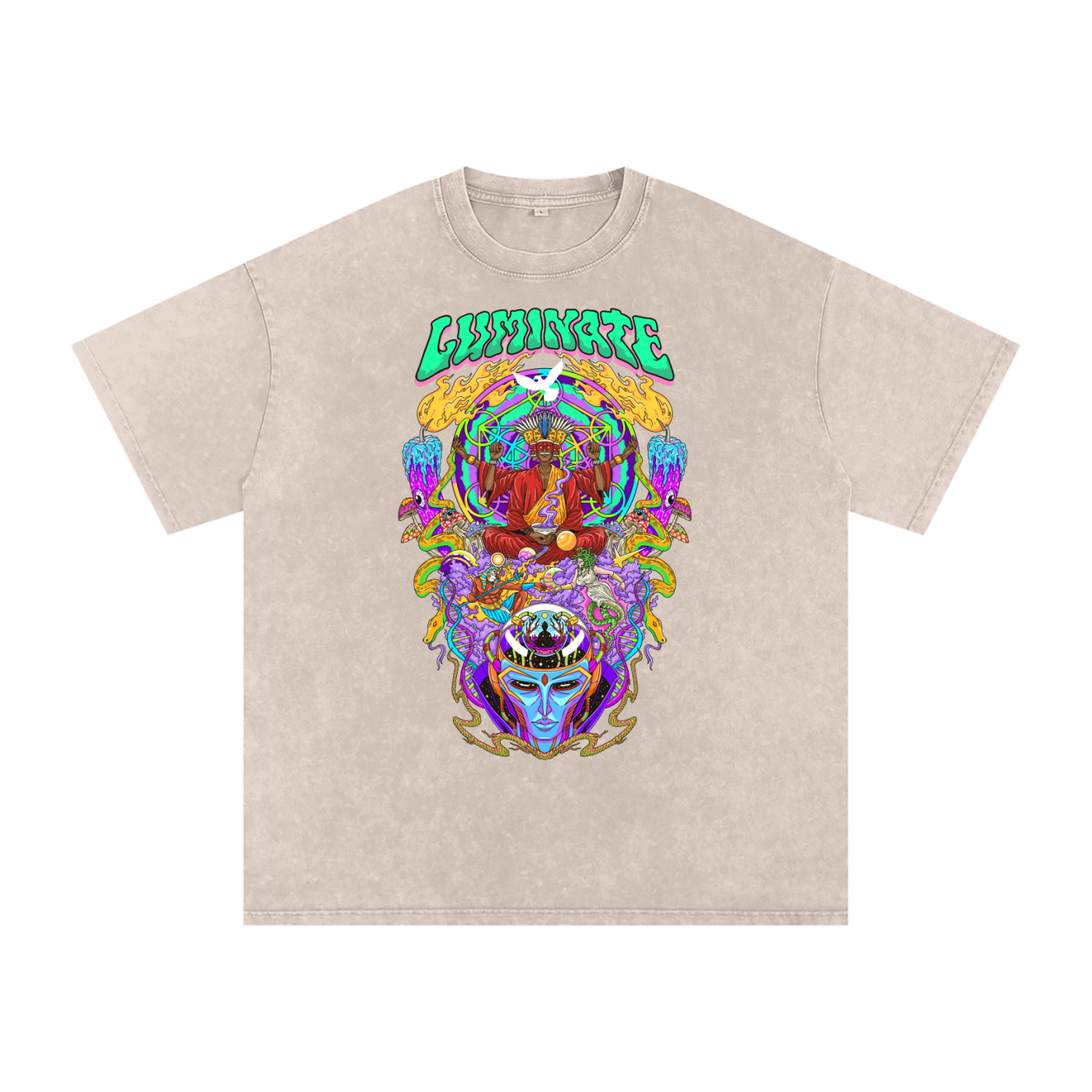 Luminate - Snow Washed Oversized Cotton T-Shirt