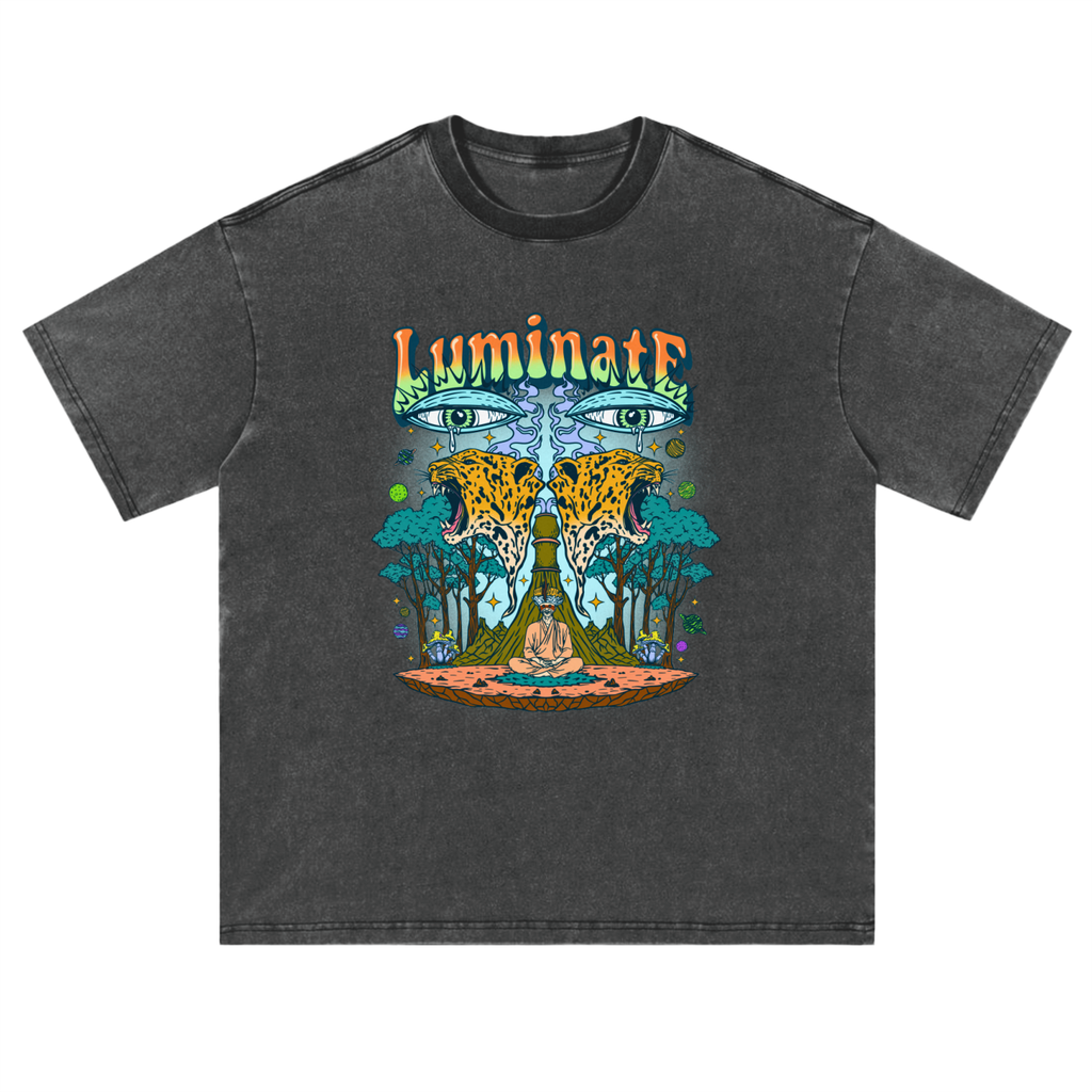 Luminate 1 - Fluffy Vintage Washed  T-Shirt - 250 GSM