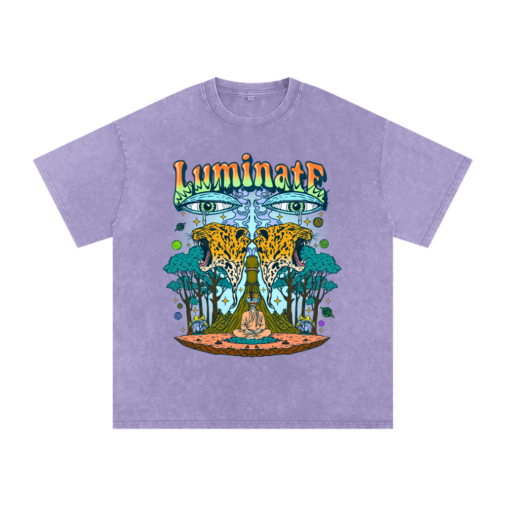 Snow Washed Oversized Cotton T-Shirt
