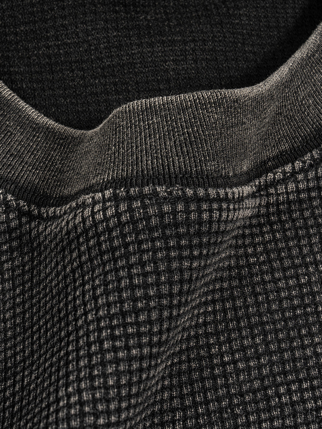 Waffle-Texture Washed Boxy T-Shirt